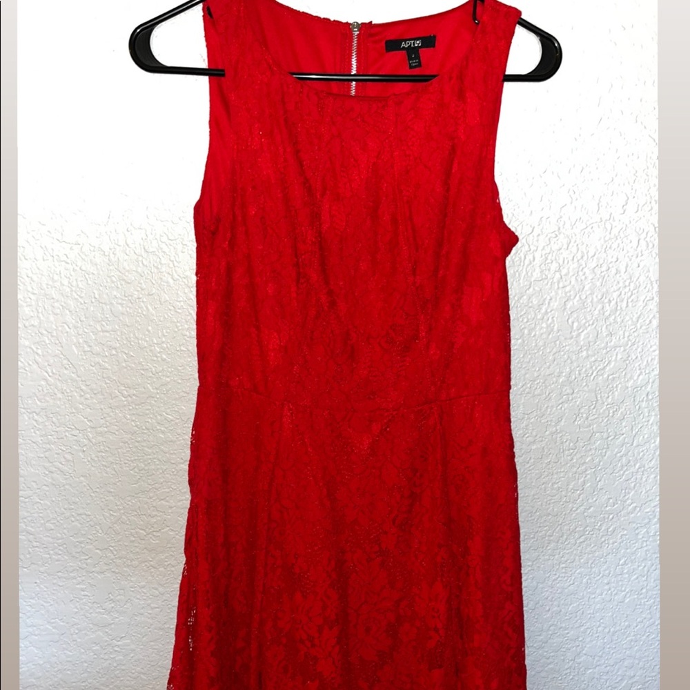 Red Lace Formal Dress